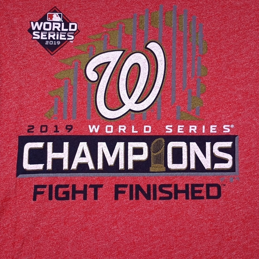 NWT Majestic 2019 Washington Nationals World Series Champions Raglan Size XL - Picture 7 of 11